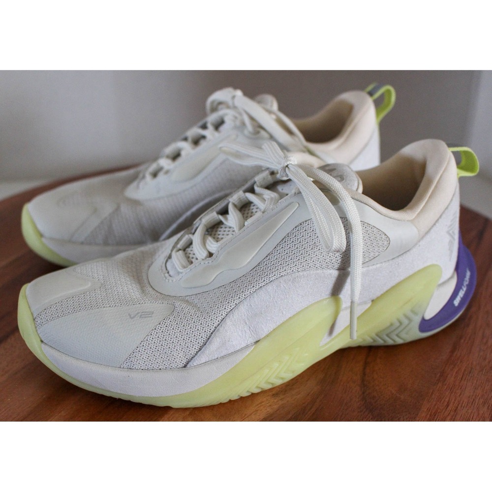 R.A.D Global RAD One V2 Shoes Mens 5 Womens 7 Ivory Purple Lime Training Sneaker